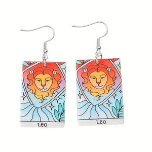 Leo Zodiac Earrings in Multicolor